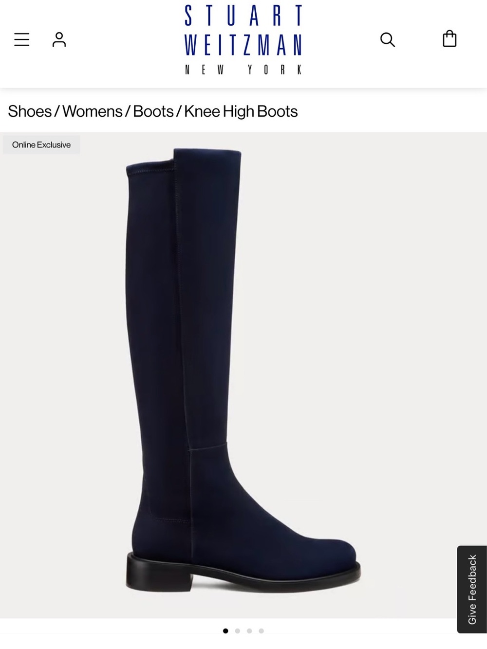 Stuart Weitzman Deep Navy Knee-High Riding Boots